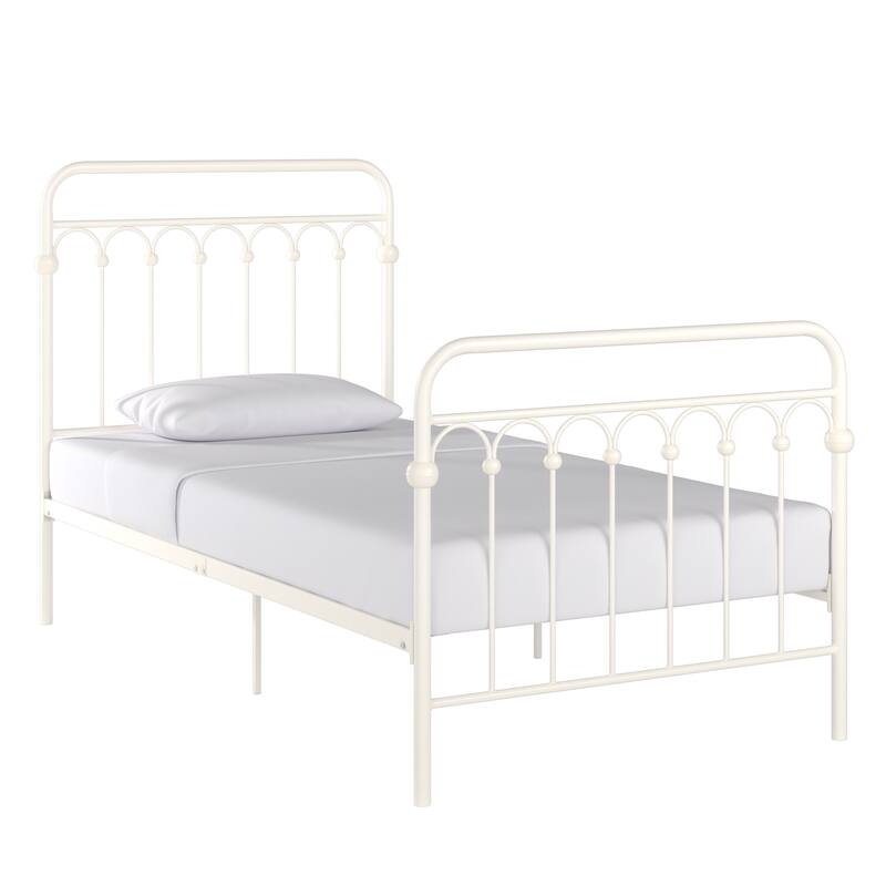 Eloise Metal Arches Platform Bed by iNSPIRE Q Junior - White