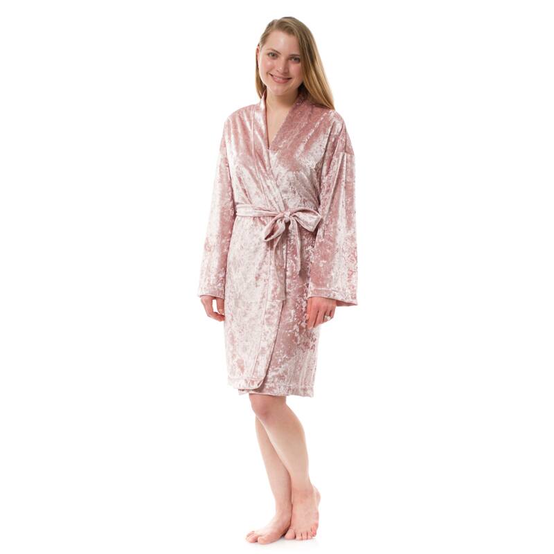 Leisureland Women's Luxurious Velvet Bathrobe