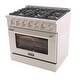preview thumbnail 5 of 43, KUCHT 36 in. 5.2 cu. ft. Propane Gas Range with Sealed Burners and Convection Oven with interchangeable color door.