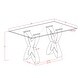 preview thumbnail 9 of 7, Furniture of America Helvetia Modern Black 58-inch Glass Top Dining Table