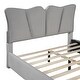preview thumbnail 8 of 9, Sumptuous Design Full Size Velvet Platform Bed with Support Slat, Upholstered Bed with Support Legs for Bedroom, Grey