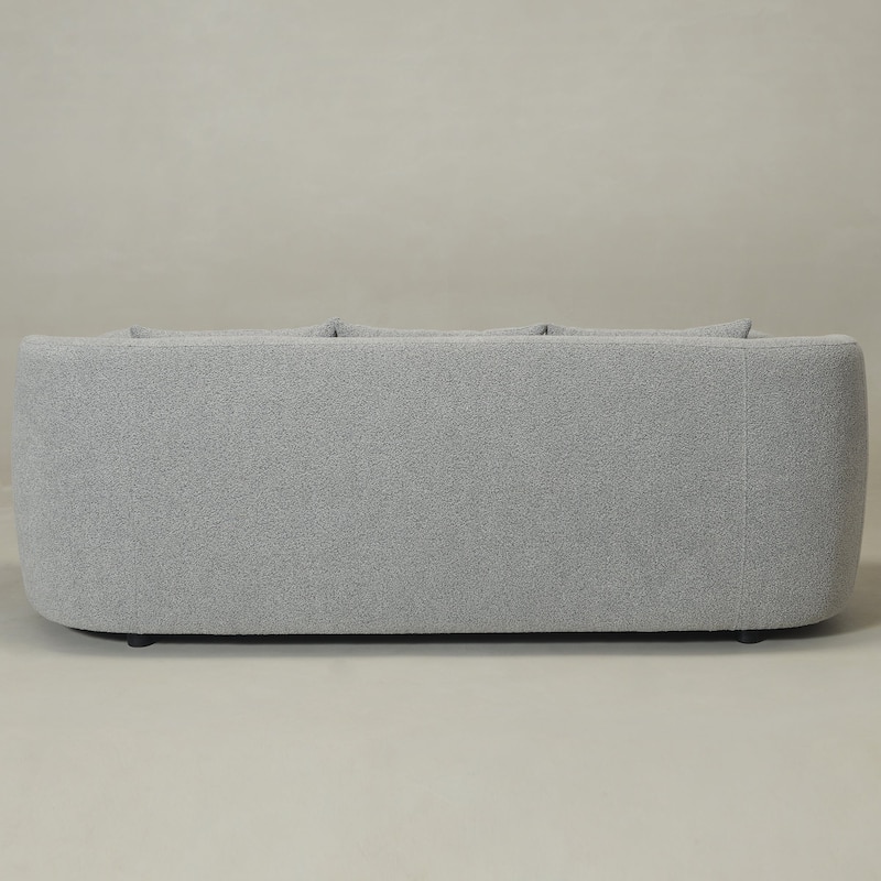 KINWELL 3-Seater Sherpa Boucle Upholstered Sofa Couch for Living Room Lounge, 85" W