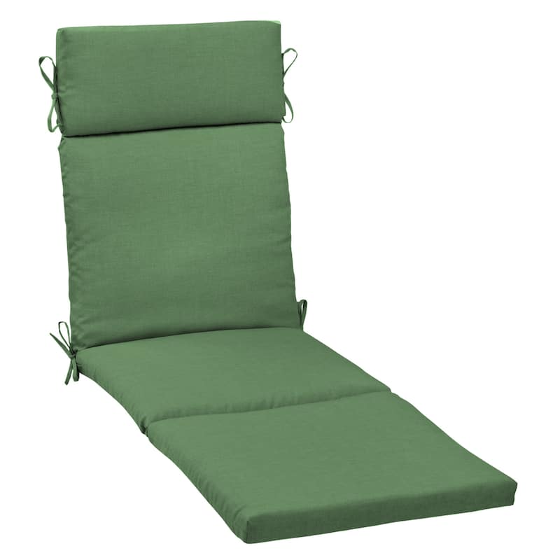 Arden Selections Leala Texture Outdoor Chaise Lounge Cushion - 72 in L x 21 in W x 2.5 in H - Moss Green Leala