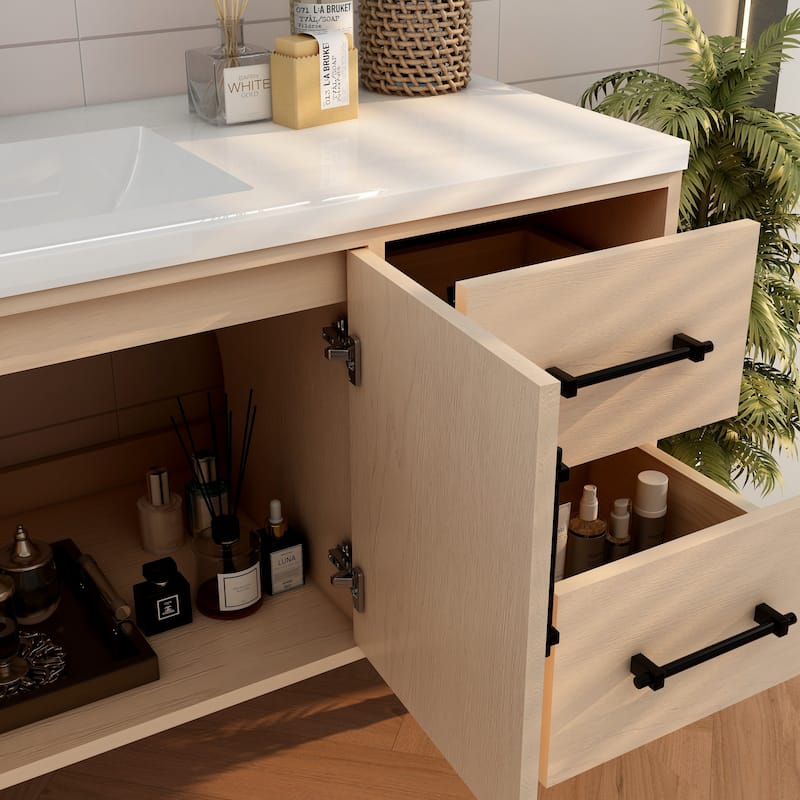 Victoria 60'' Wall-mounted Vanity with Single Reinforced Acrylic Sink - 59.5