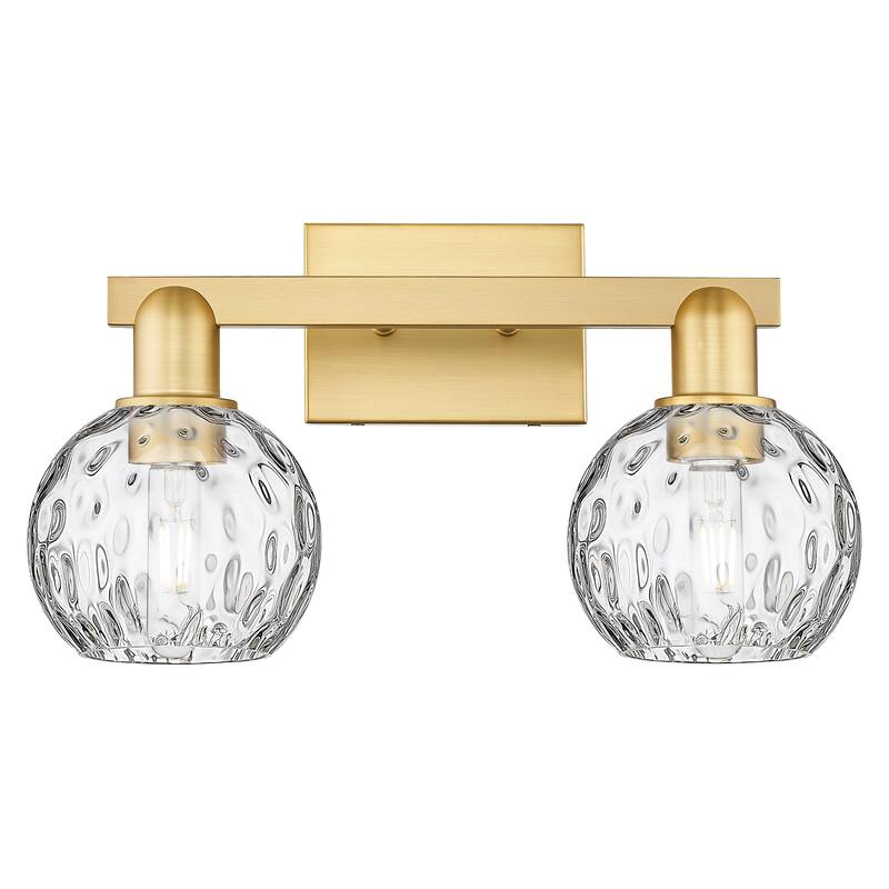 Innovations Lighting Endless Possibilities Arcadia - Athens Water Glass - 2 Light 17" Bath Vanity Light - Satin Gold