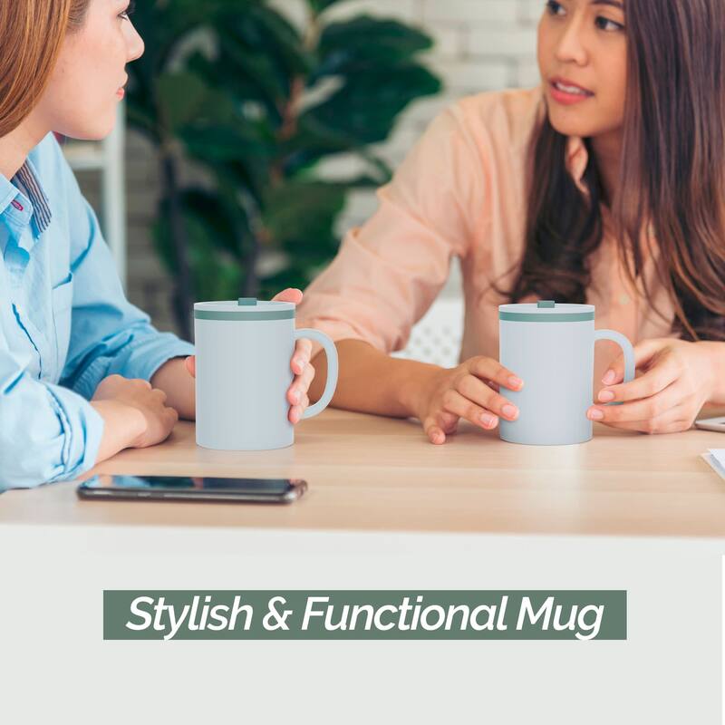 Copco Iconic Plastic Double Wall Insulated Desk Mug with Lid - 16 oz