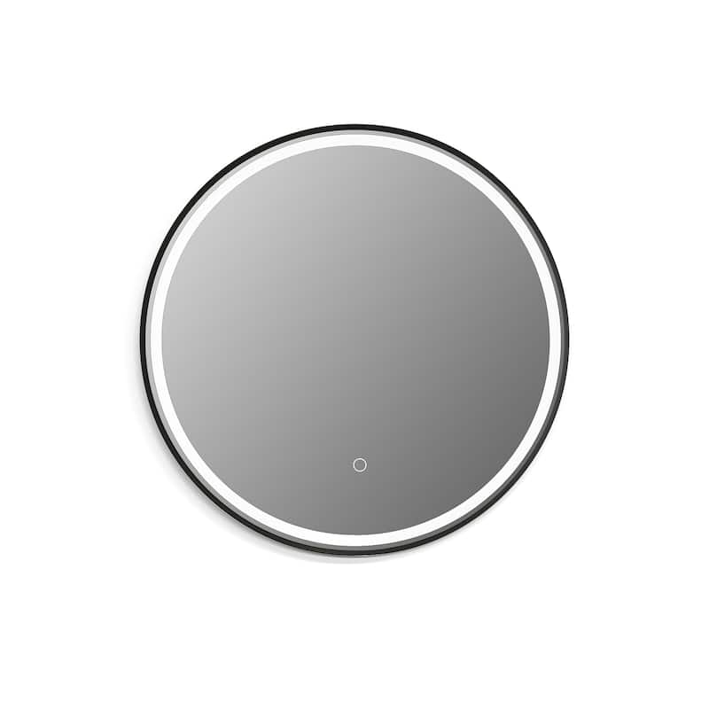 Altair Palme Round Framed Bathroom LED Lighted Wall Mirror