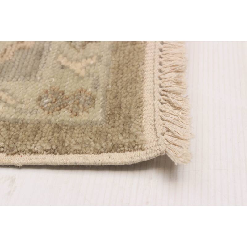 ECARPETGALLERY Hand-knotted Oushak Olive Wool Rug - 8'0 x 9'10