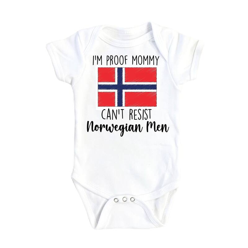 Norway - Baby Boy Girl Clothes Infant Bodysuit Funny Cute Newborn 1A - White - 0-3M