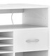 preview thumbnail 10 of 8, Moasis Craft Organizer Storage Cart with Power Outlet And Adjustable Shelves