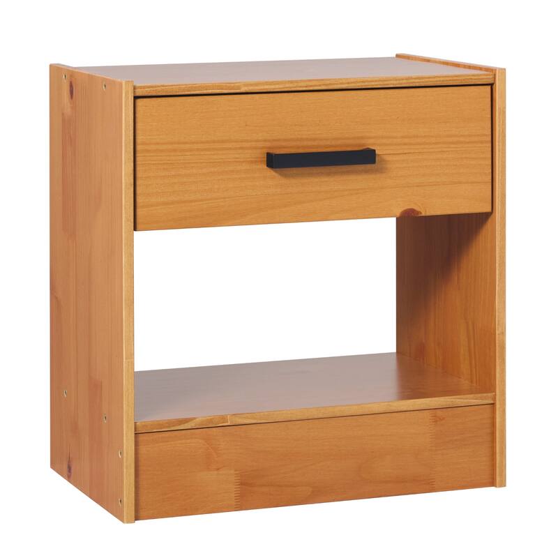 Walker Edison Modern Easy Assembly 1-Drawer Solid Wood Nightstand