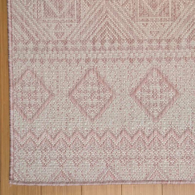 Gertmenian Savara Global Geometric Polypropylene Indoor Outdoor Performance Flatweave Area Rug Collection
