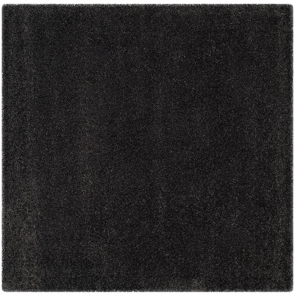 slide 2 of 19, SAFAVIEH Milan Shag Maibritt 2-inch Thick Area Rug 10' Square - Dark Grey - Square