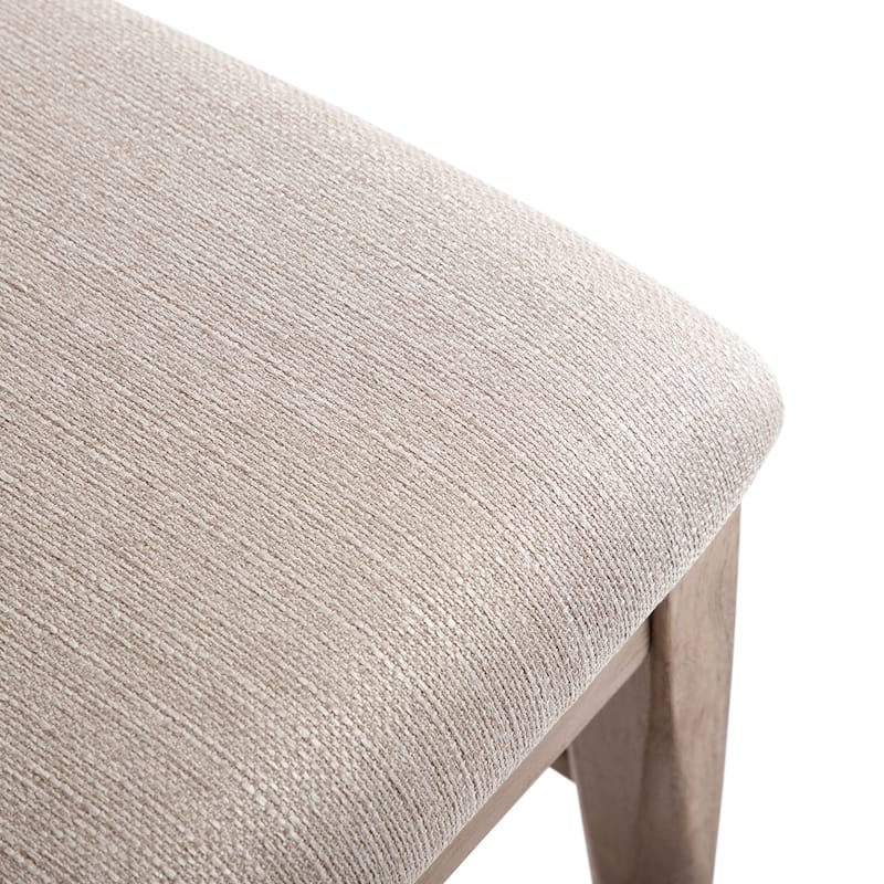Furniture of America Barbesh Modern Natural Ash Wood Upholstered Side Chair (Set of 2)