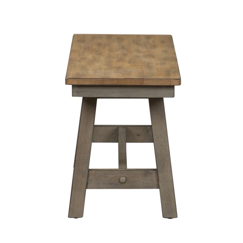 Lindsey Farm Gray and Sandstone 6 Piece Trestle Table Set