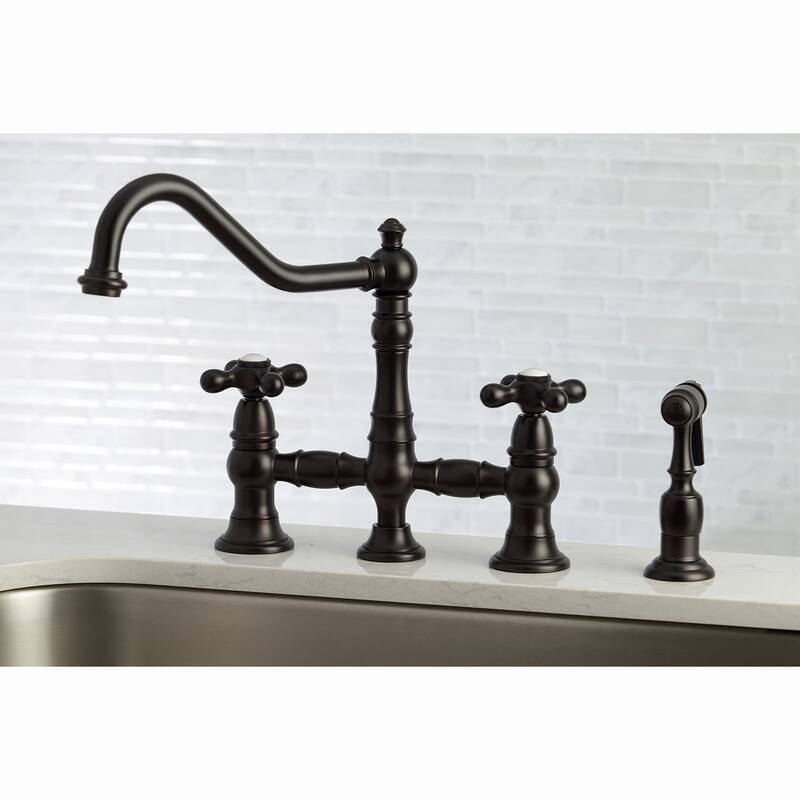 Kingston Brass Restoration Bridge Kitchen Faucet