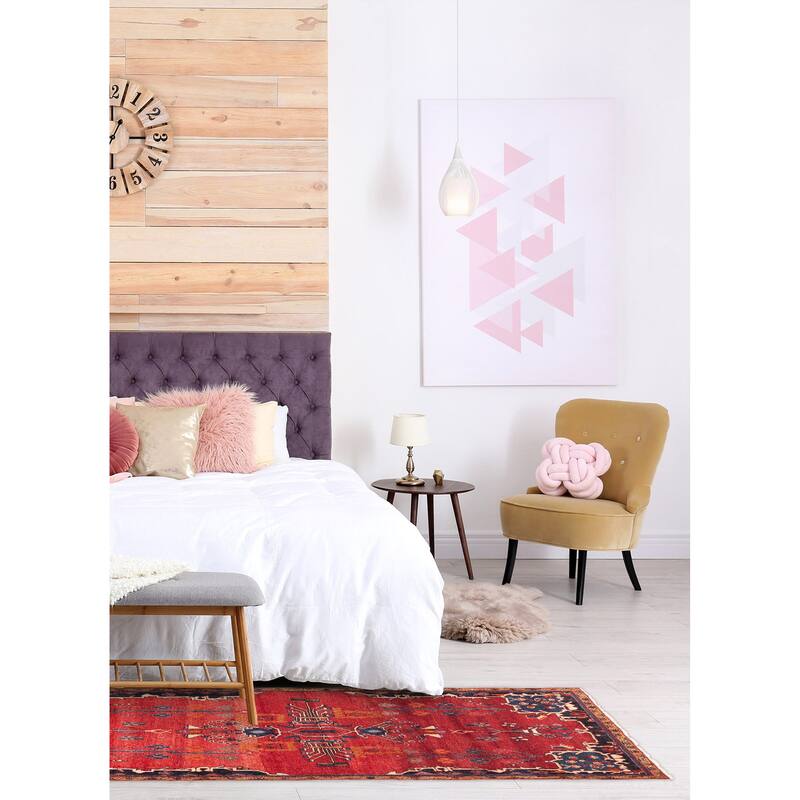 ECARPETGALLERY Hand-knotted Konya Anatolian Red Wool Rug - 4'9 x 9'7