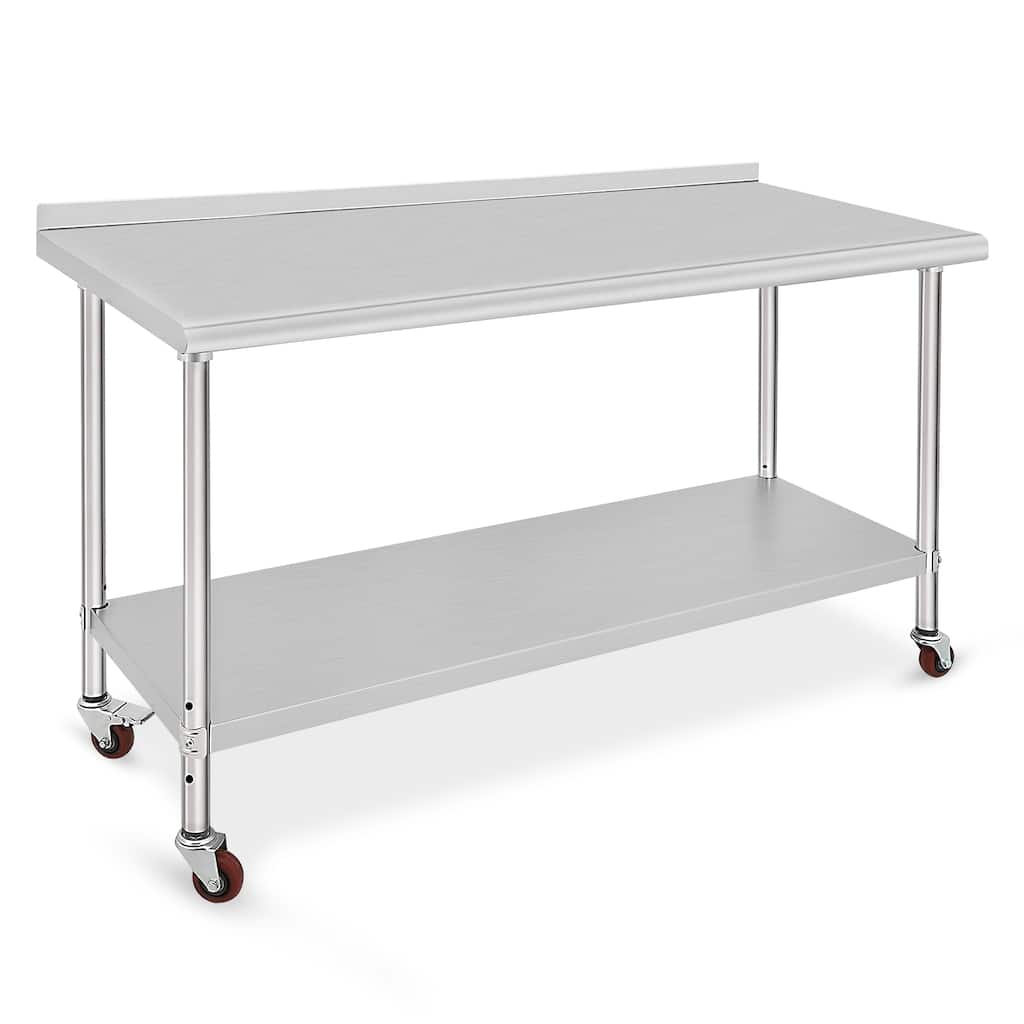 60" x 24" Stainless Steel Work Table with Under Shelf