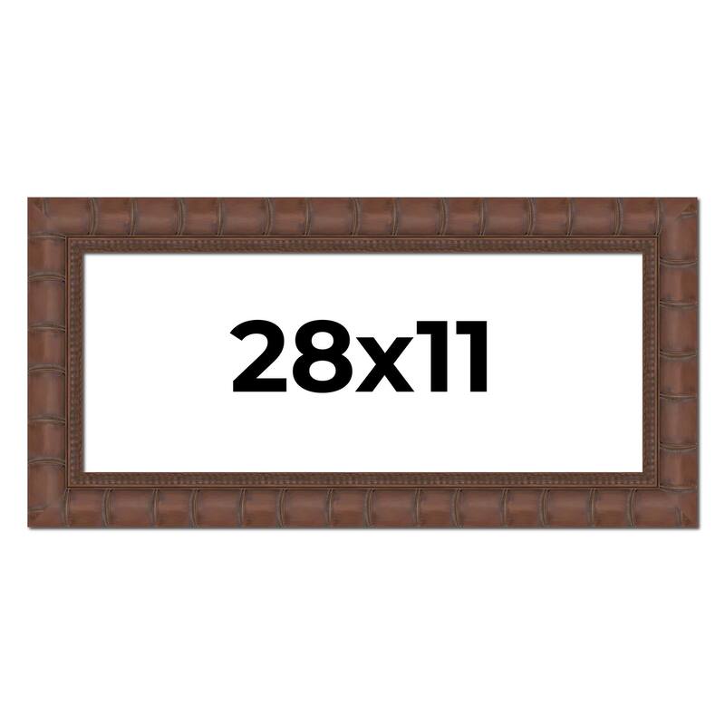 28x11 Frame Pewter Solid Wood Picture Frame Width 1.625 Inches | Interior Frame Depth 0.6875 Inches
