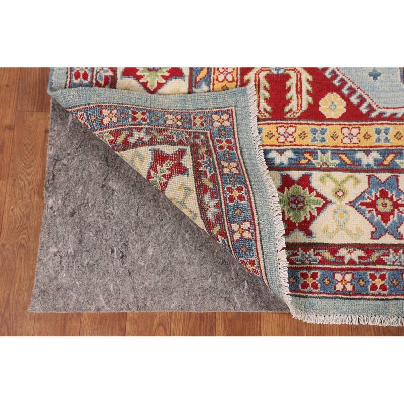 Blue Kazak Oriental Area Rug Hand-Knotted Living Room Wool Carpet - 6'9" x 10'2"