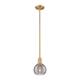 Option Brushed Brass / Light Smoke Deco Swirl