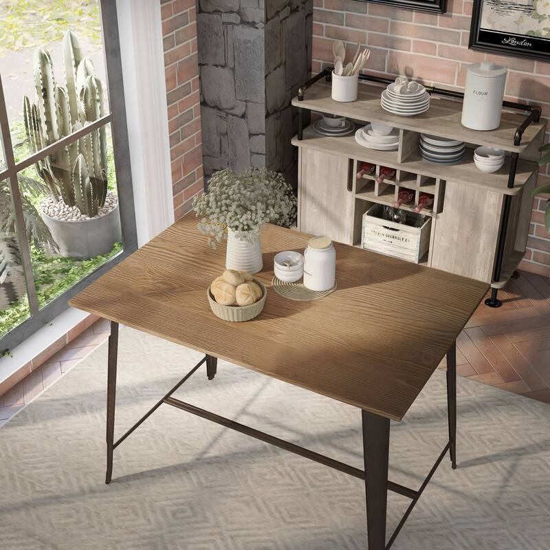 Furniture of America Rish Industrial Brown 54-inch Counter Height Dining Table