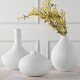 preview thumbnail 2 of 1, Uttermost Apothecary Satin White Vases, Set/3