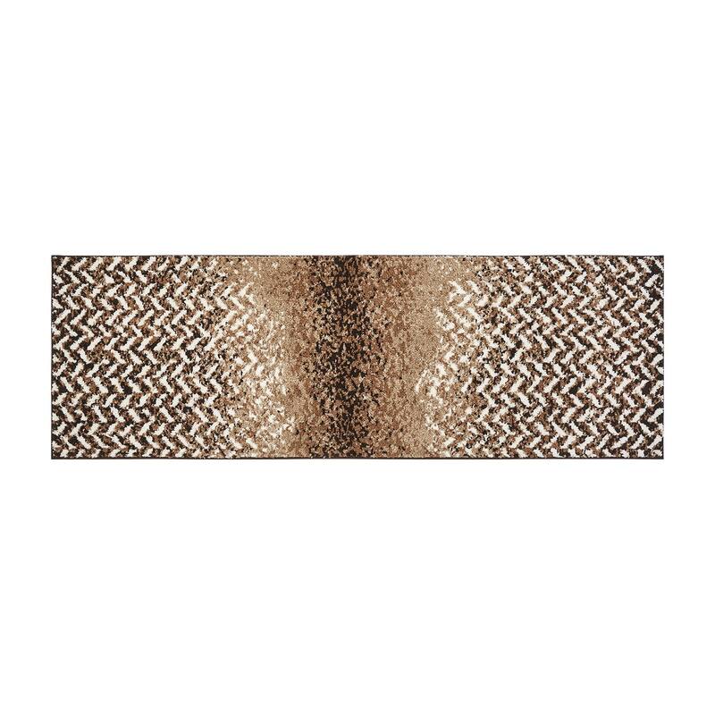 Better Trends 100% Micro Polyester Knitted Bathroom Rugs - Casablanca Collection with Chevron Pattern, Machine Washable Bath Mat