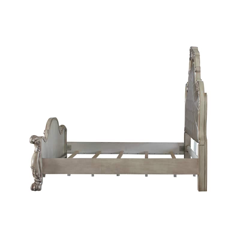 Adison Grey and Vintage Bone White Panel Bed