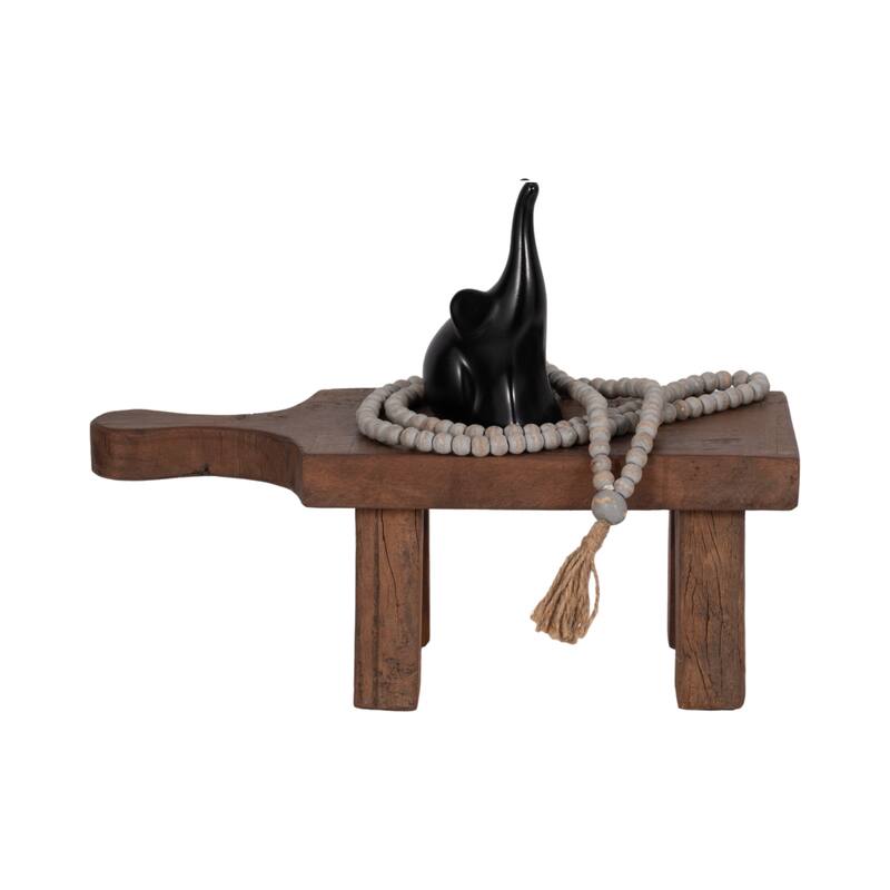 Reclaim Wood Riser Tray With Handle - Brown, 16" - 16.0"