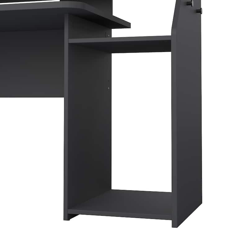 Porch & Den Gaming Desk, Matte Grey