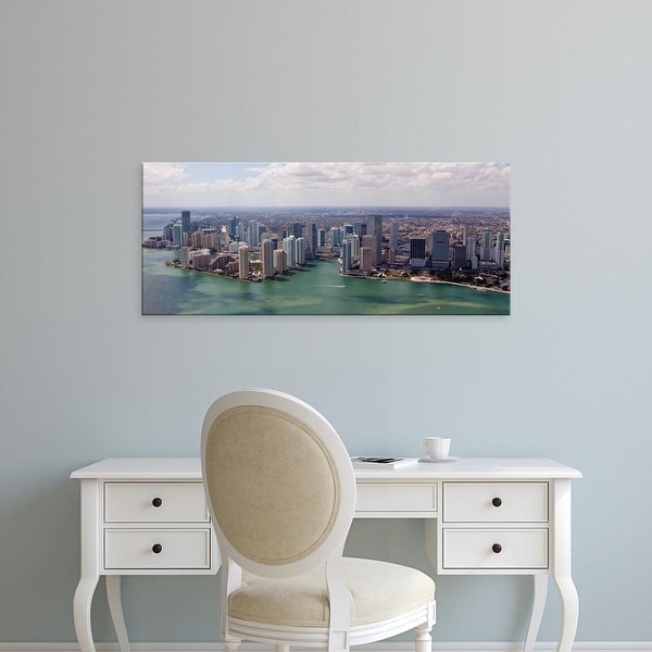Easy Art Prints Panoramic Images's 'Aerial view of city at the waterfront, Miami, Miami