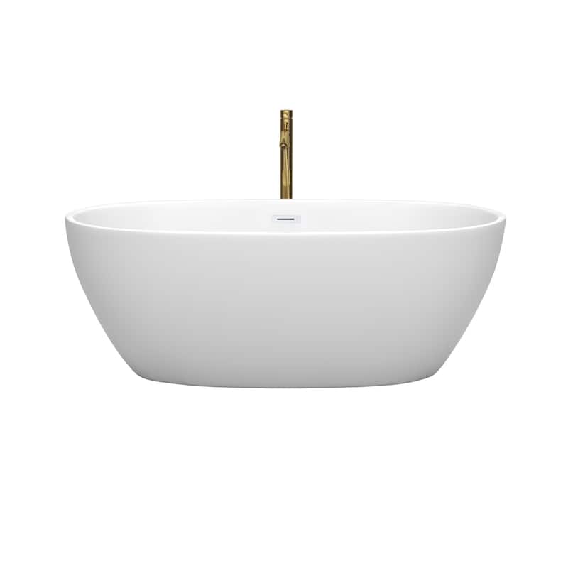 Wyndham Collection Juno 63" Free Standing Acrylic Soaking Tub with