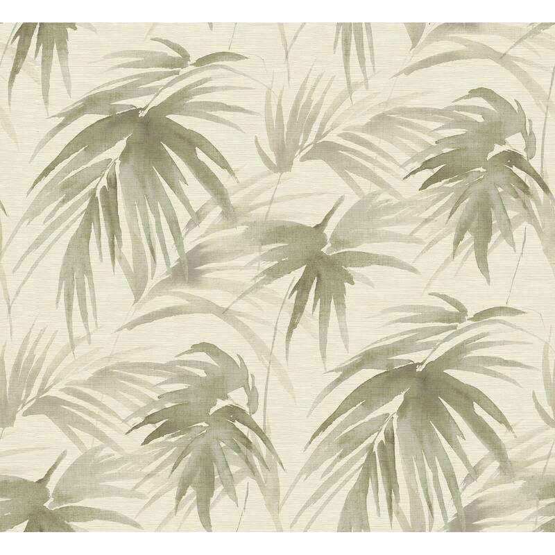 Scott Living Darlana Sage Grasscloth Wallpaper