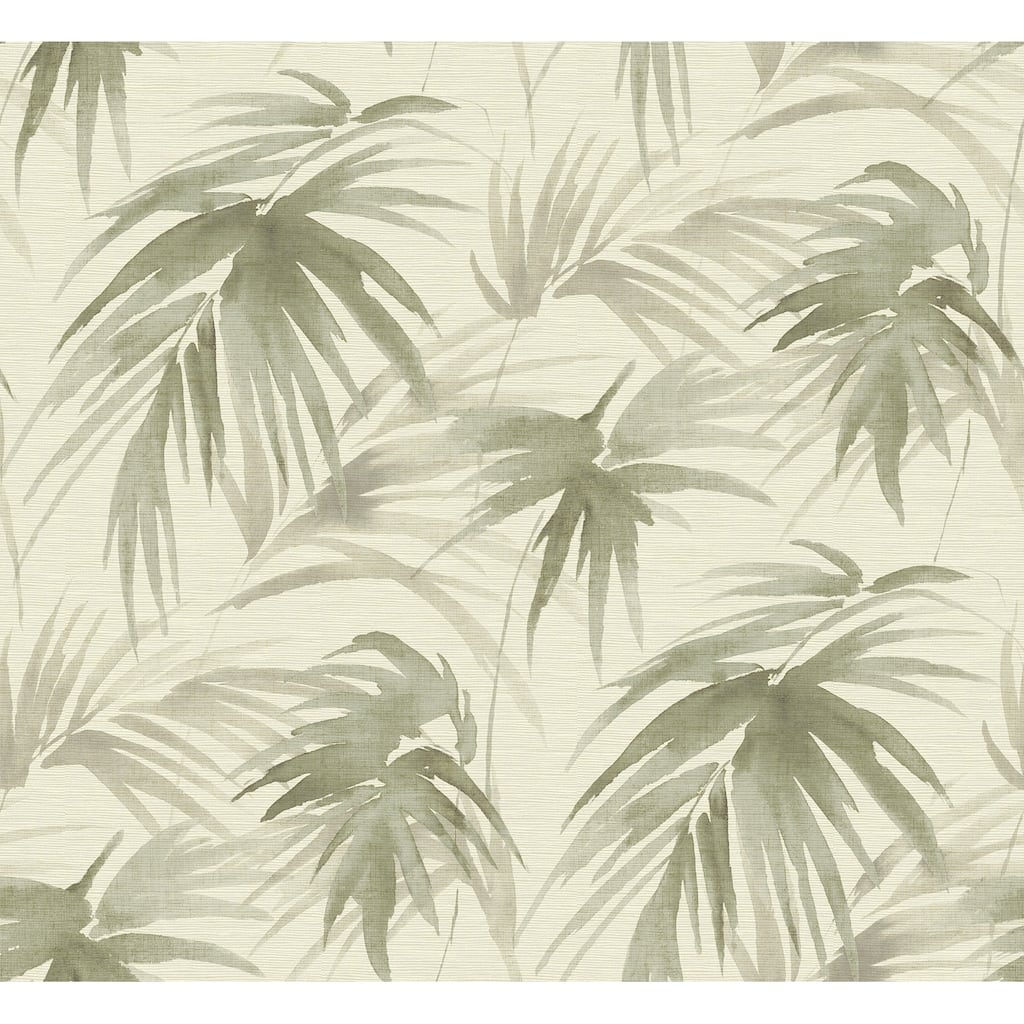 Scott Living Darlana Sage Grasscloth Wallpaper