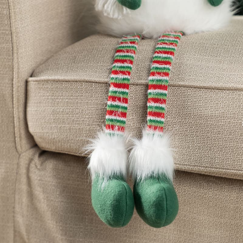 Glitzhome Fabric Christmas Yeti Snowman Highland Cow Shelf Sitters or Standing Figurines Decor