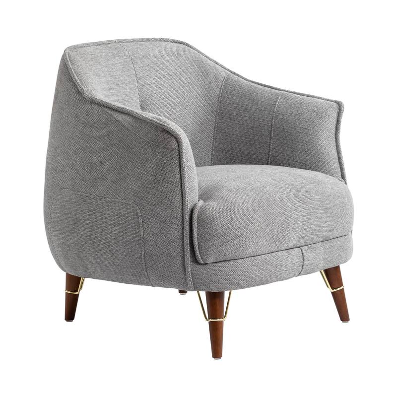 XINMICS Mid-Century Modern Accent Chair, Tufted Upholstered Armchair for Living Room, Bedroom, Set of 2