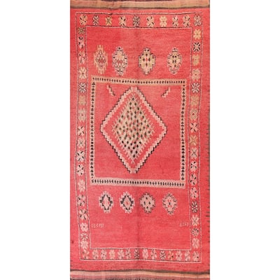 Tribal Oriental Moroccan Home Decor Area Rug Hand-knotted Wool Carpet - 5'11" x 11'4"