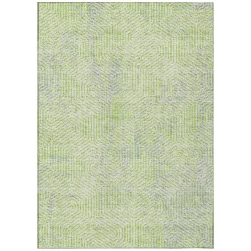 HomeRoots Geometric Transitional Rectangle Outdoor Rug