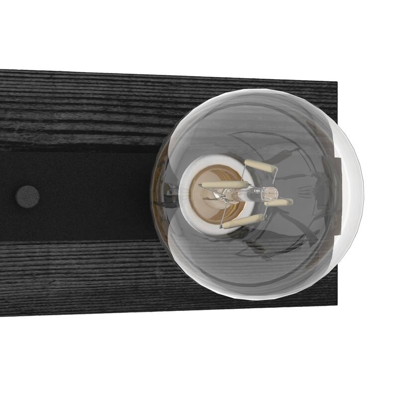 Hunter Donelson 3-Light Vanity Wall Light, Damp-Rated, Rustic, Farmhouse