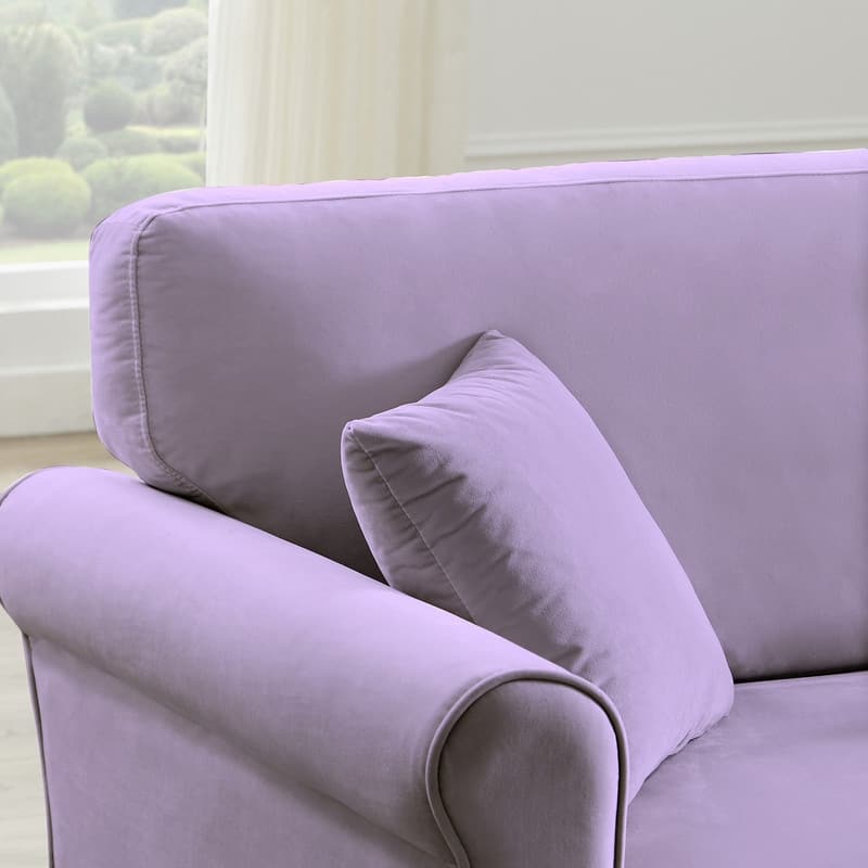 82"Velvet Upholstery Cloud Sofa Couch Cushion Back Deep Seat Loveseat