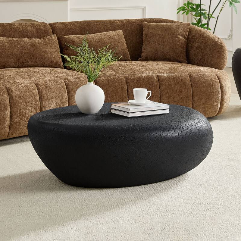 2PCS Fiberglass Elliptical Coffee Table Set