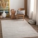 preview thumbnail 38 of 41, Hand-Loomed Kesgrave Viscose Rug Stone - 5' x 7'6"