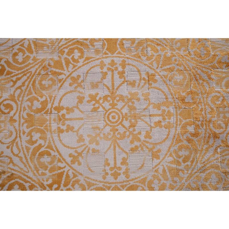 All-Over Abstract Oriental Accent Rug Hand-Knotted Wool Carpet - 2'8" x 5'5"