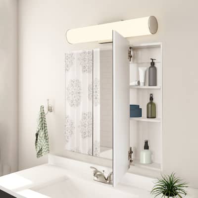 Design House Cyprus Recessed Mount Bathroom Medicine Cabinet Mirror