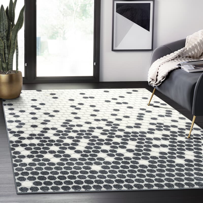 Abani Rugs Nuevo NUE270A Modern Octagonal Area Rug