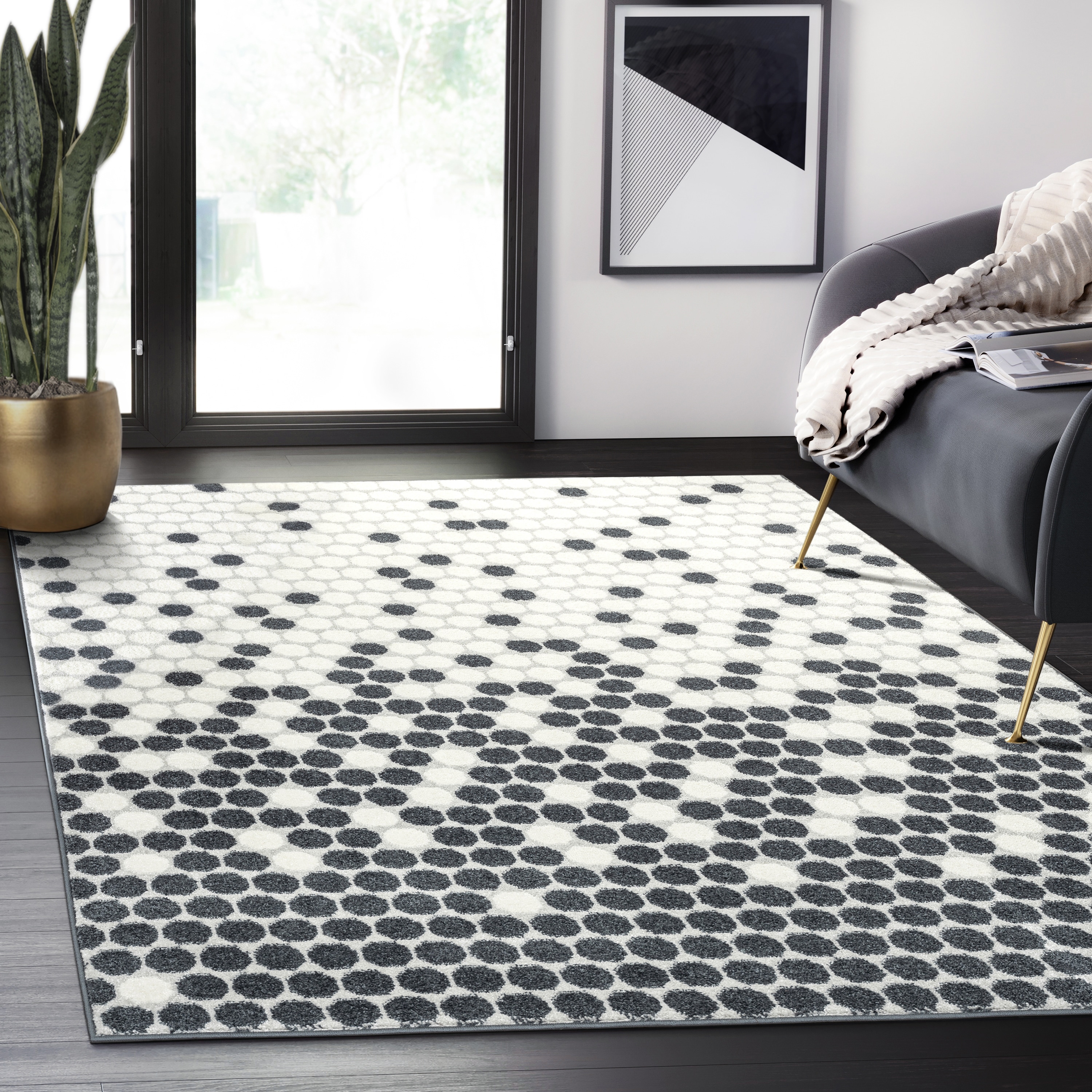 Abani Rugs Nuevo NUE270A Modern Octagonal Area Rug