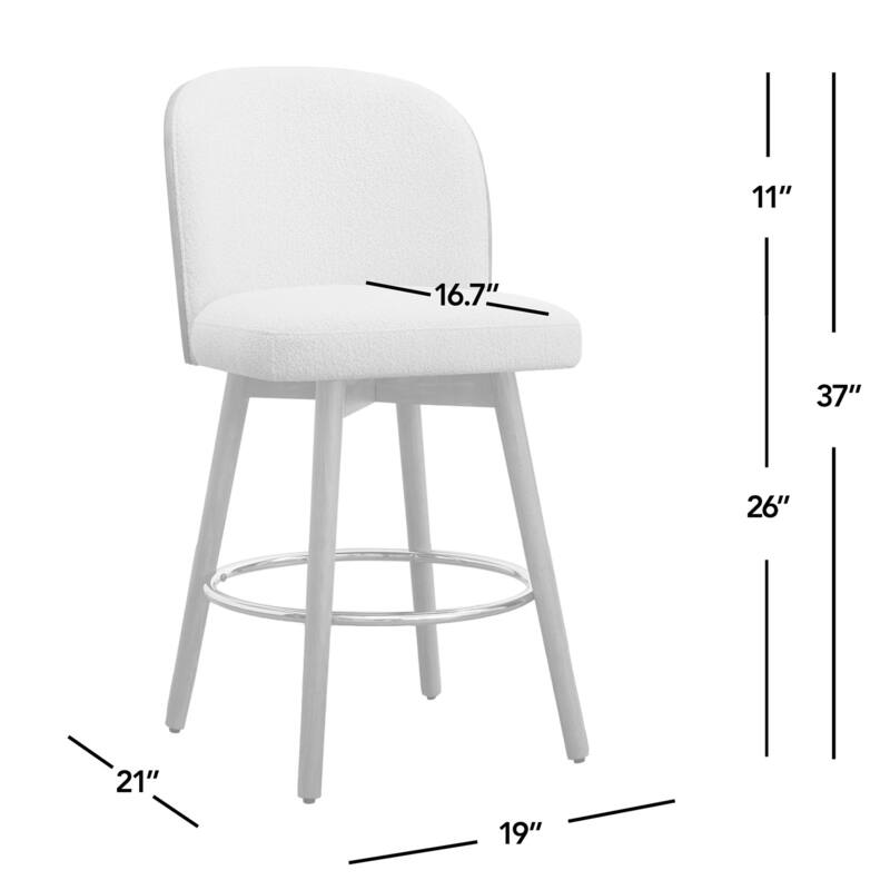 Upholstered Swivel Counter Stool Set
