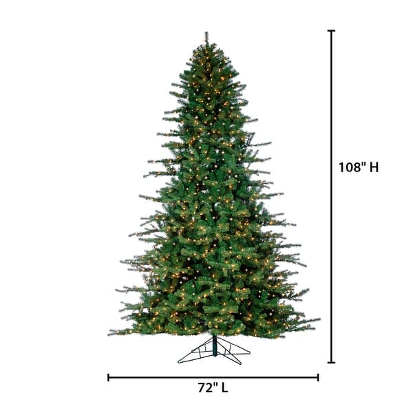 9 Foot Layered Norfolk Pine Pre-Lit Tree - N/A - Bed Bath & Beyond ...