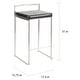 preview thumbnail 15 of 107, Lumisource Stackable Counter Stool with Camel Faux Leather - Set of 2 - 16"Lx17.5"Wx31"H